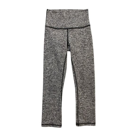 Lululemon Leggings Womens 2 Gray Heather Wunder Under High Rise Fitted Cropped - Picture 1 of 13